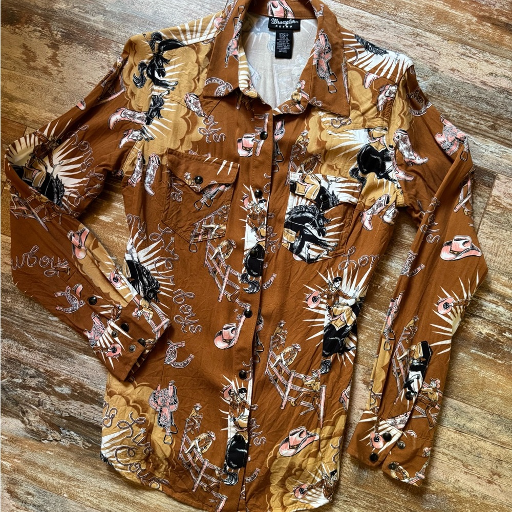 Western Retro Wrangler Button-Up